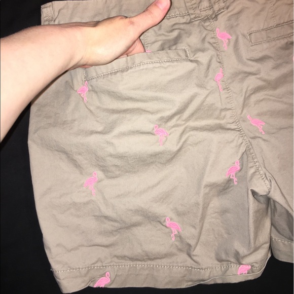 Old Navy Embroidered Flamingos Shorts - Picture 6 of 8